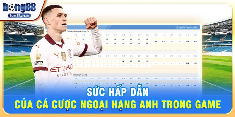 Sức hấp dẫn của cá cược Ngoại hạng Anh trong game 